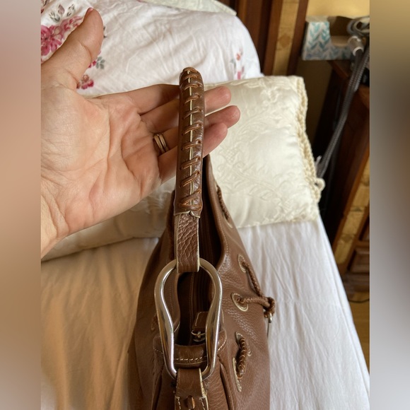 BCBGMAXAZRIA Cocoa Brown Leather Pebbled Bag - Picture 7 of 11